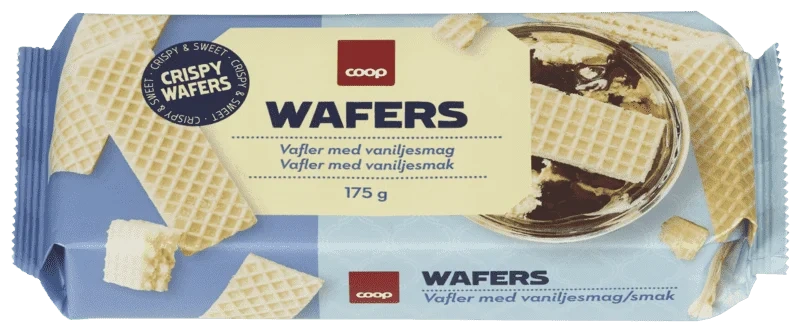 Coop Wafers Vanilje 175g