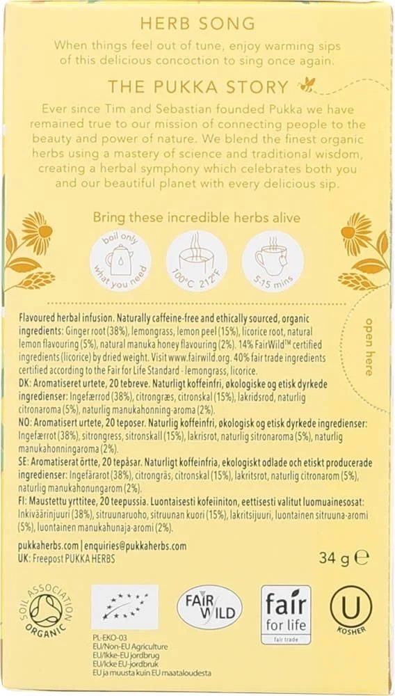 Lemon, ginger & manuka honey