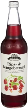 Rips- & Bringebærsaft 0,7l Fl Askim Frukt – og Bærpresseri