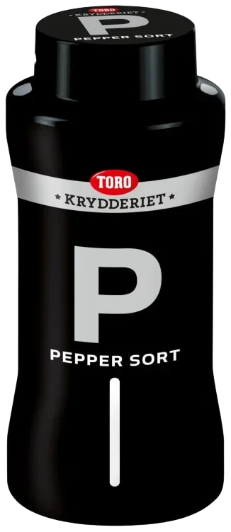 Pepper Sort Hel 430g Toro Krydder