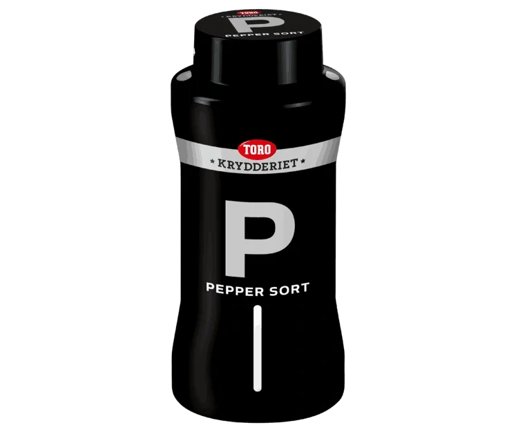 Pepper Sort Hel 430g Toro Krydder
