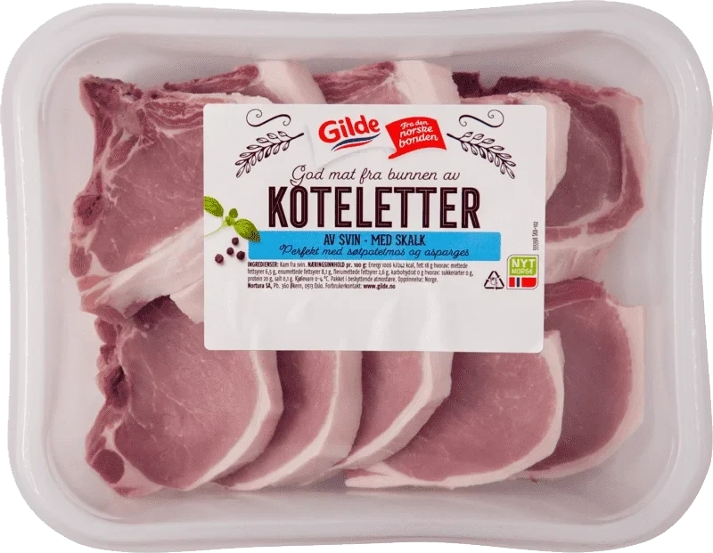 Gilde Svinekotelett med Skalk ca 1,8kg