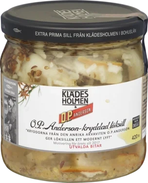 Klädesholmen O.p Anderson-kryddad Löksill 420g