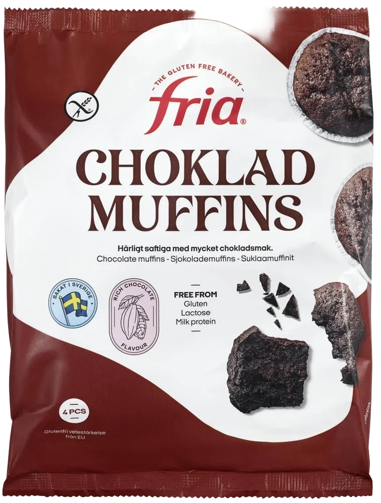 Sjokolademuffins 4stk, 240 g