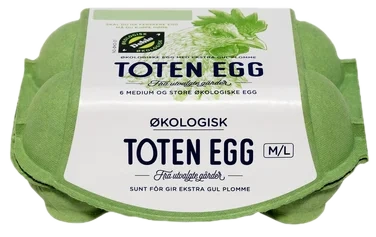 Egg 6 Pk Øko Ferske, m/l Toten Egg