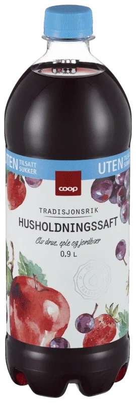 Coop Husholdningssaft uten tilsatt sukker 0,9l