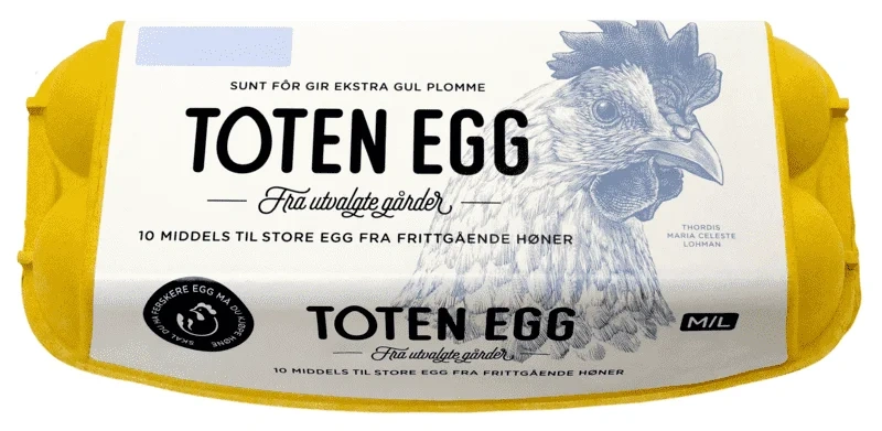 Toten Egg fra Frittgående Høner 10pk M/L