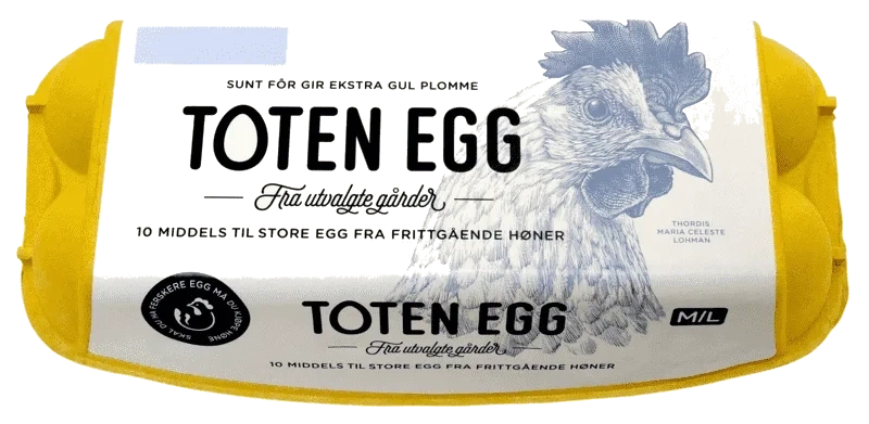 Toten Egg fra Frittgående Høner 10pk M/L