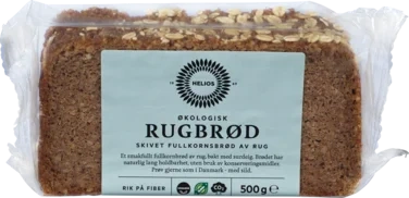 Rugbrød skivet Økologisk 500g Helios