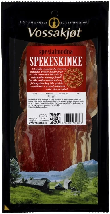 Spekeskinke 100g Skivet Vossakjøt