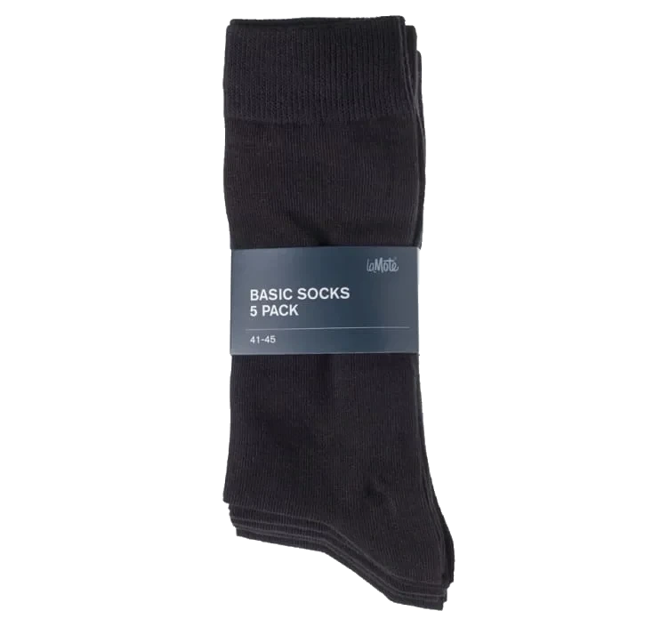 Herresokk Basic 41-45 5pk La Mote