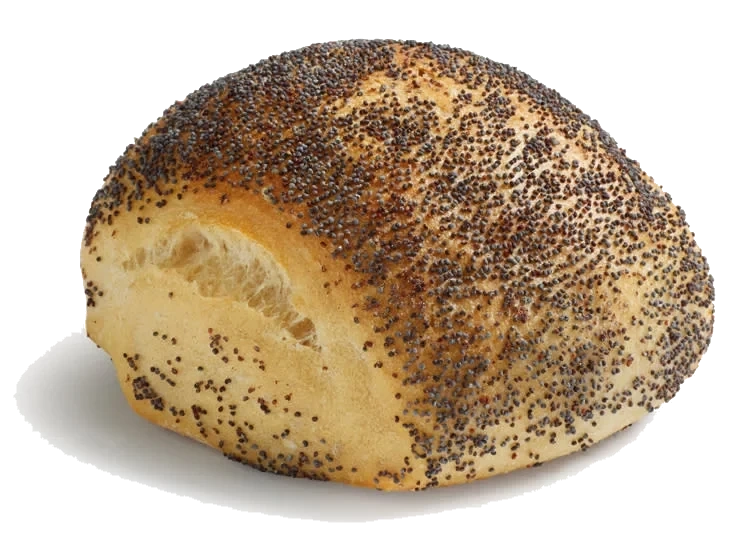 Rundstykke m/Valmue 100g pr stykk