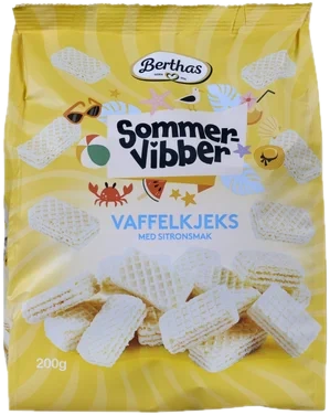Vaffelkjeks Sitron 200g Sommervibber