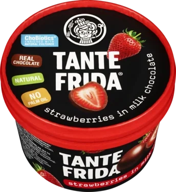 Tante Frida Frozen Strawberries Covered With Milk Chocolate 130g