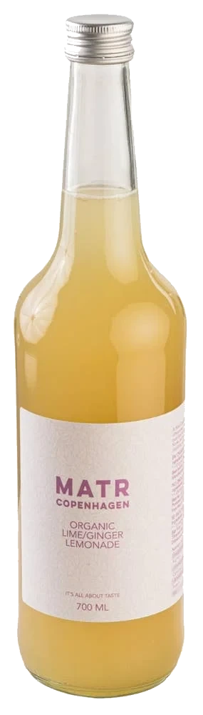 Økologisk lime- og ingefærlimonade