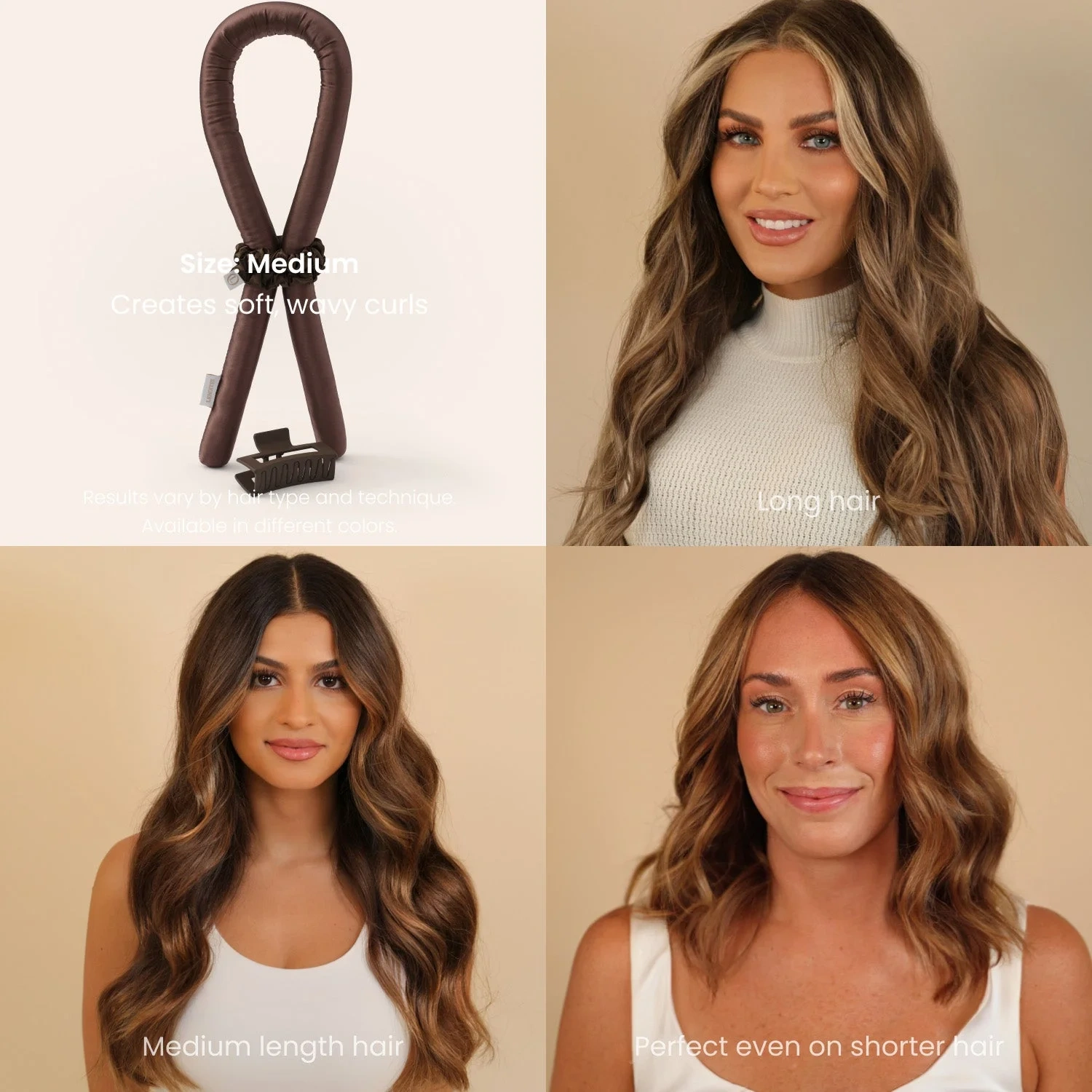 Lenoites Heatless Curls in Mulberry Silk Small