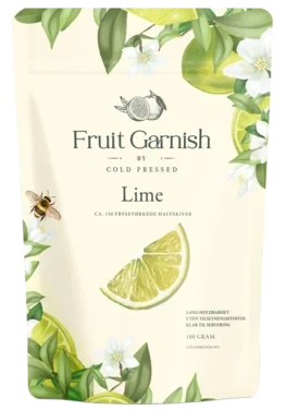 Lime, Frysetørkede Halvskiver 100g - Fruit Garnish By Cold Pressed