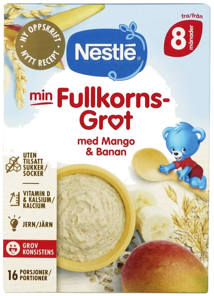 Min Fullkornsgrøt Mango og banan