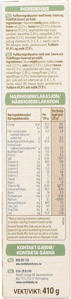 Min Fullkornsgrøt Mango og banan
