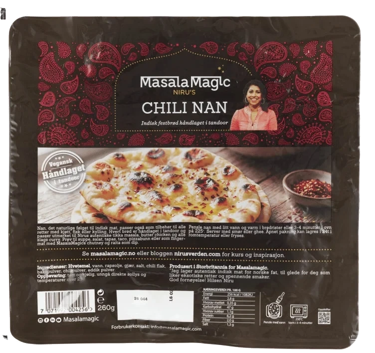 Chili Nan Håndlagde 260g Masalamagic