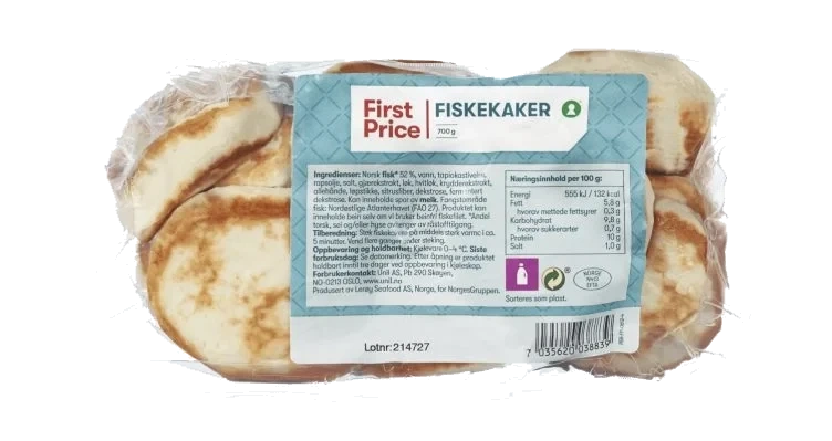 Fiskekaker 700g First Price