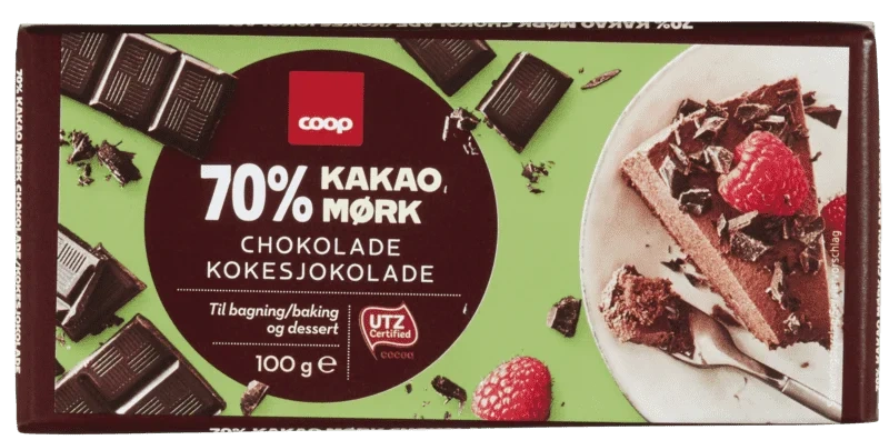 Coop Mørk Kokesjokolade 70% 100g