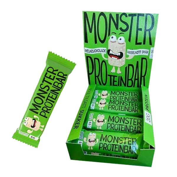Proteinbarer Hazelnut & Nougat (Kartong 12 stk)