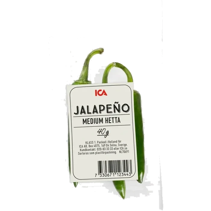 Grön jalapeño 40g Klass 1 ICA