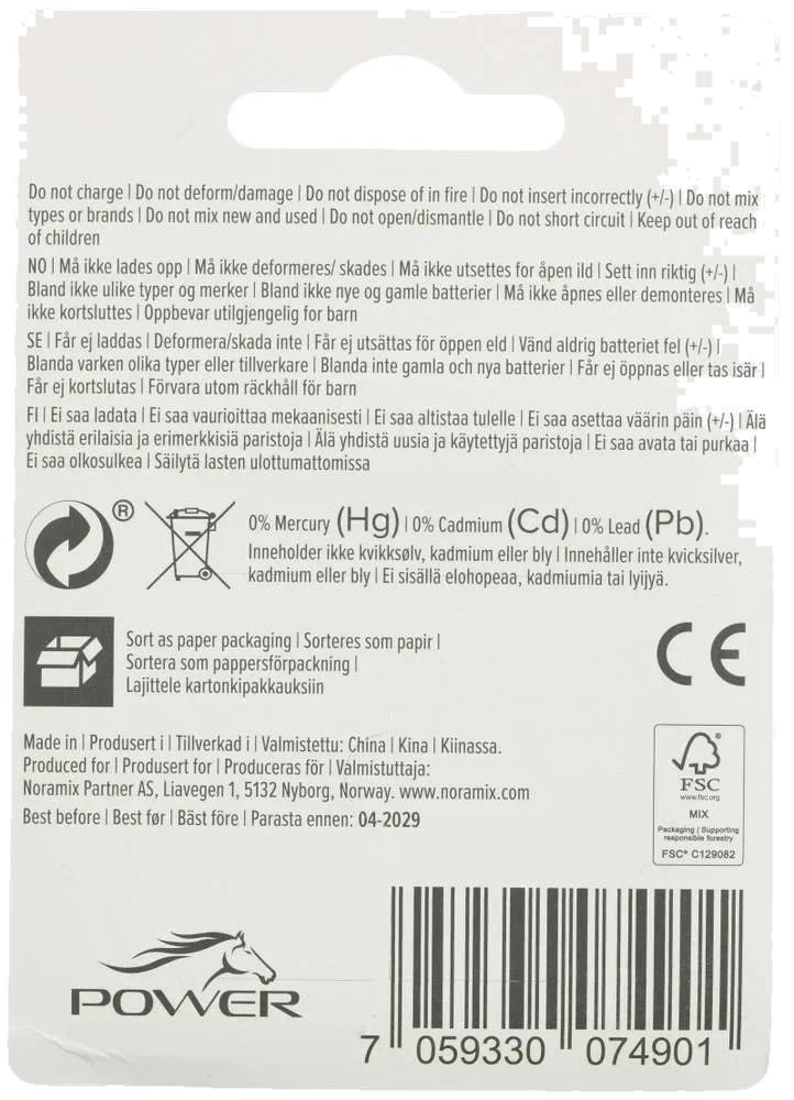 Batteri 9V/6LR61