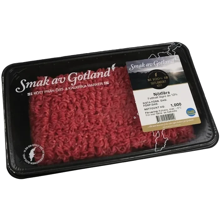 Nötfärs Färsk 12% ca 1kg Smak av Gotland