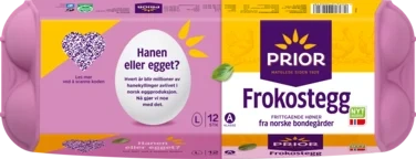 Frokostegg L frittgående 12stk