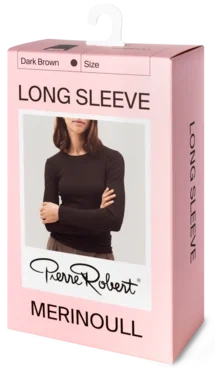 Wool Long Sleeve Dark Brown L Pierre Robert