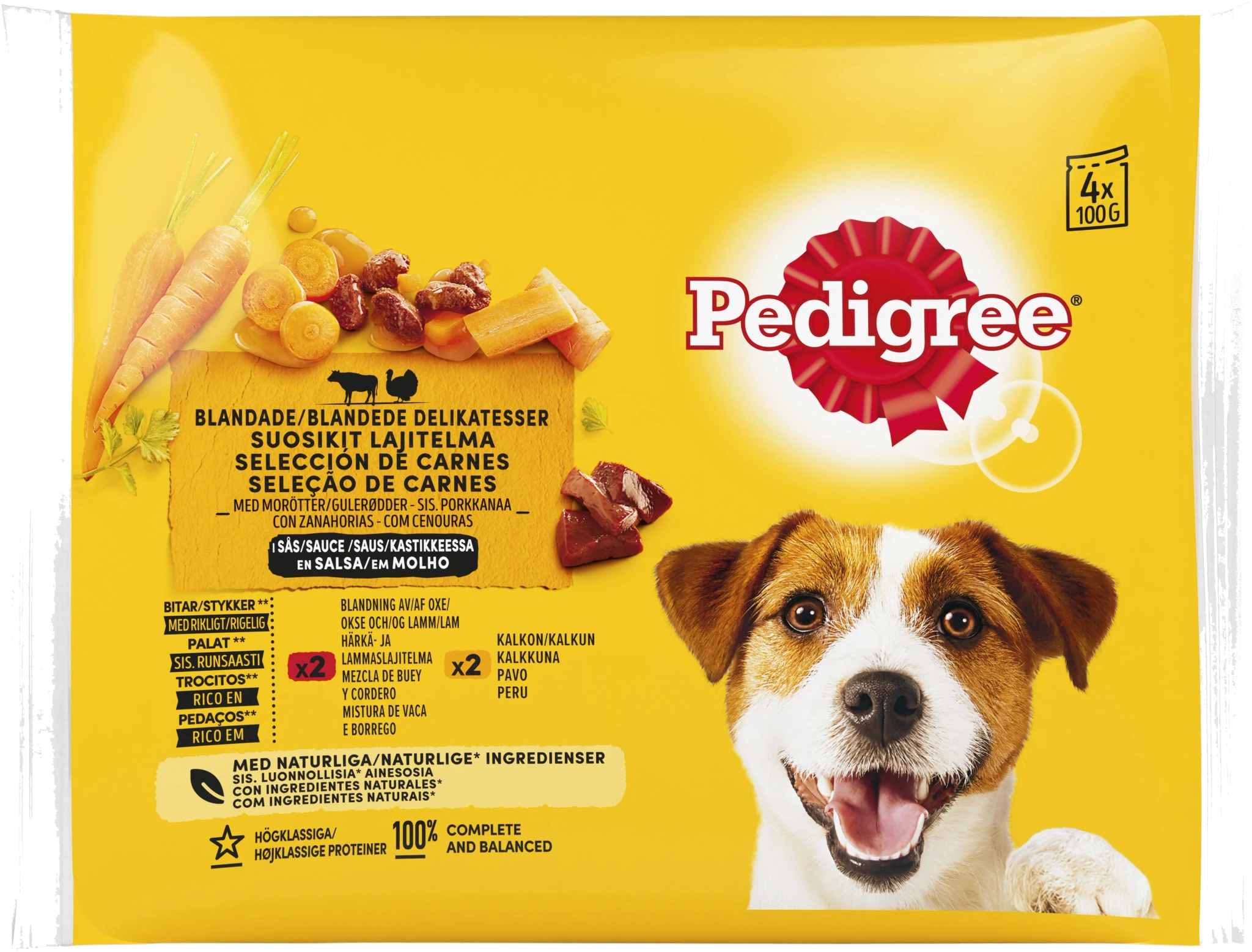 Hundmat Kyckling & kött 4-pack