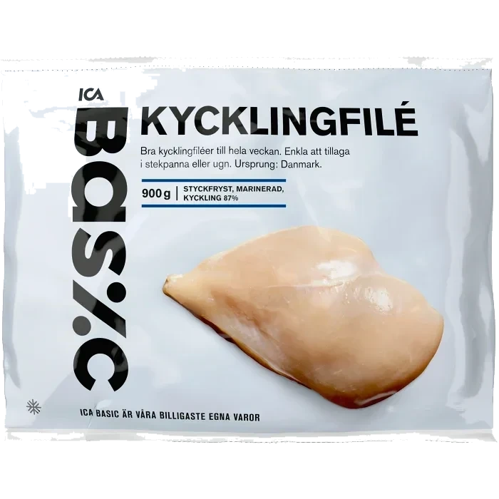 Kycklingbröstfilé 900g ICA Basic