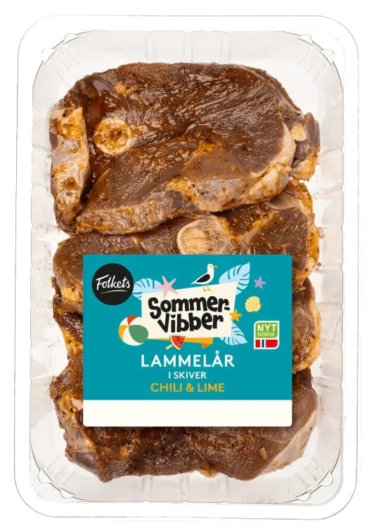 Lammelår skivet Chili&Lime Ca900g Sommervibber