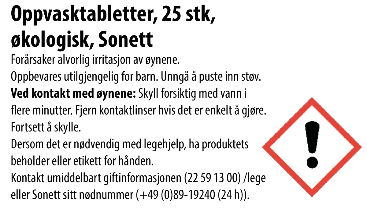 Sonett Oppvasktabletter