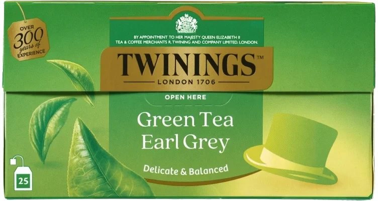 Grønn Te Earl Grey 25pos Twinings