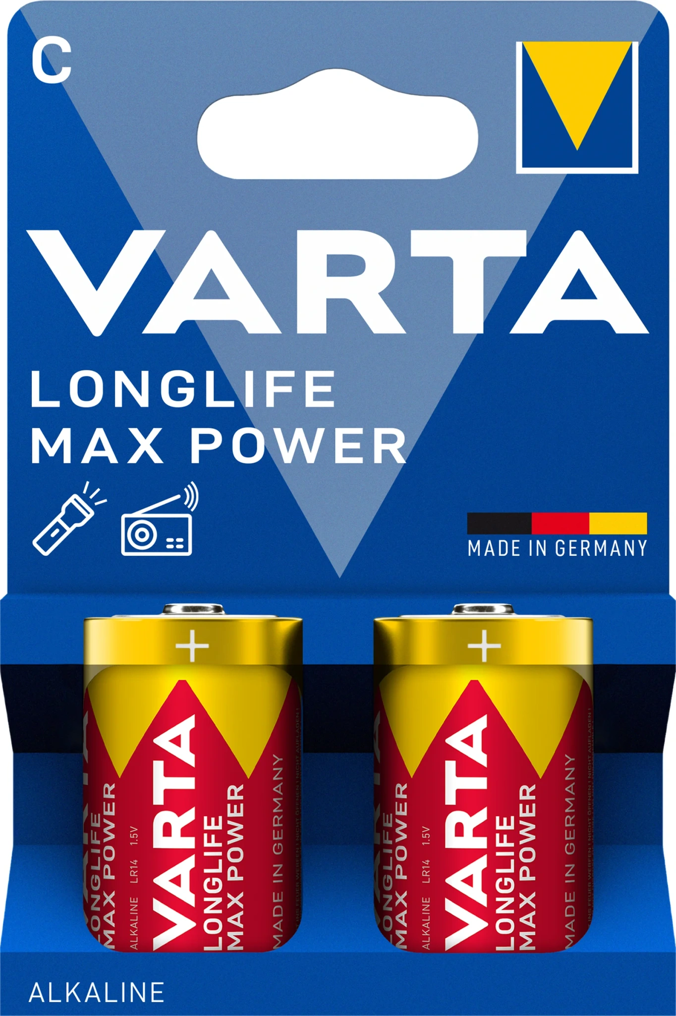 Batteri Longlife max power C 2-pack