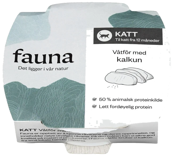 Fauna Katt Våtfor Kalkun 70g