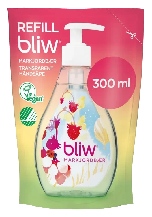 Bliw Håndsåpe Refill Markjordbær 300ml