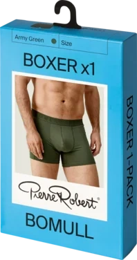 Boxer Bomull Herre Army Green l