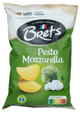Brets Potetchips m/Pesto&Mozzarella 125g