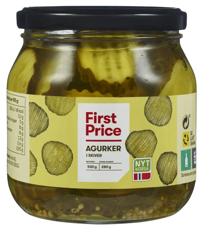 Agurker Skivede 530g First Price