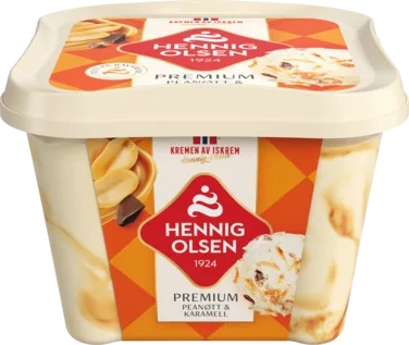 Premium Fløteis Peanøtt&Karamel 0,8l Hennig-Olsen