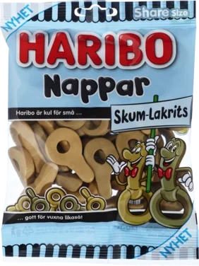 Nappar Skum Lakris 120g Haribo