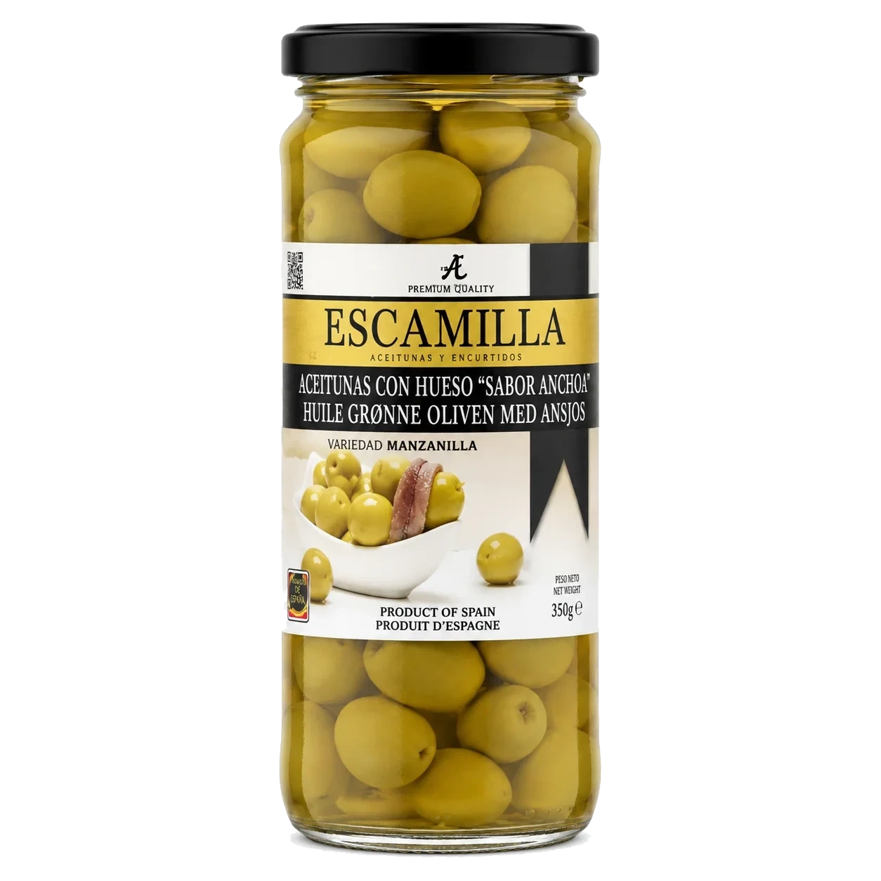Escamilla Oliven Ansjossmak uten Sten 340g