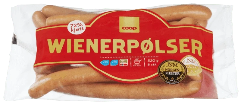 Coop Wienerpølse 520g