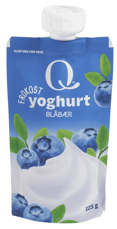 Q Frokostyoghurt Blåbær 125g pose