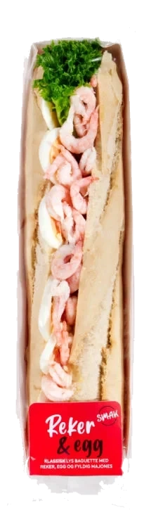 Baguette Reker og Egg 230g Smak