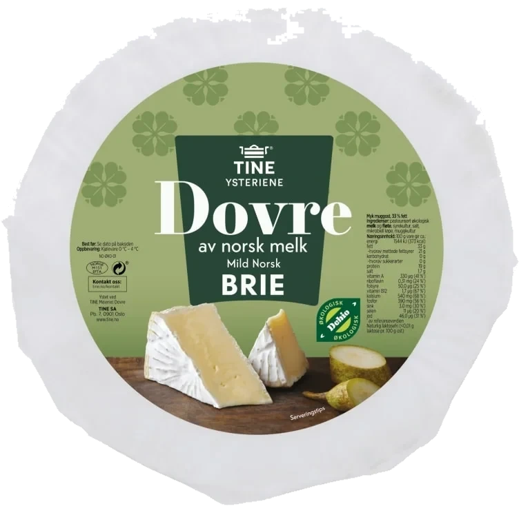 Brie Økologisk 2kg Dovre Ysteri